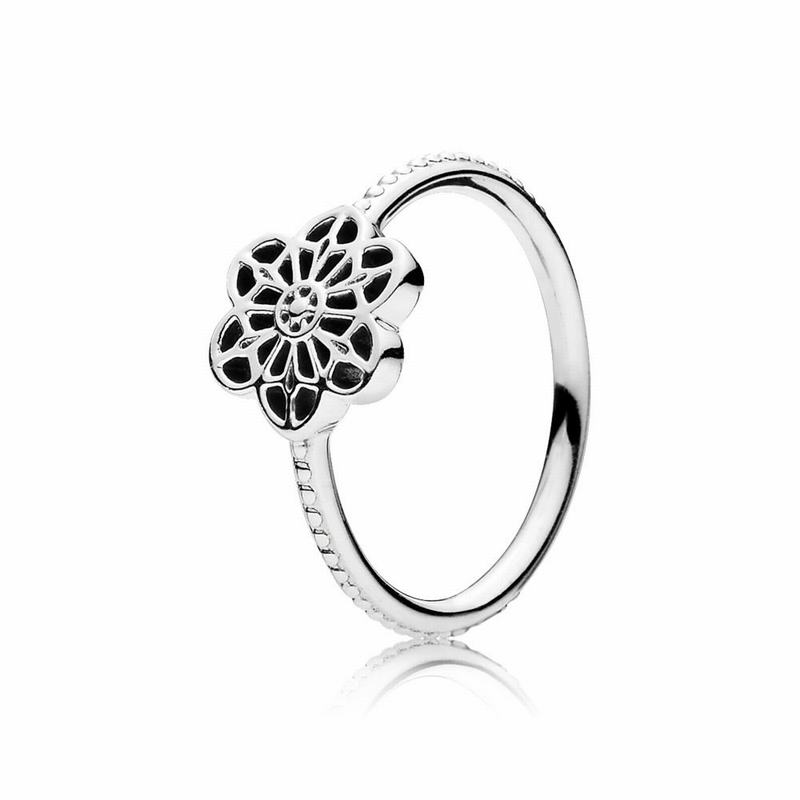 Anillos Apilables Pandora Floral Daisy Lace Argint (sCQFBGh5)